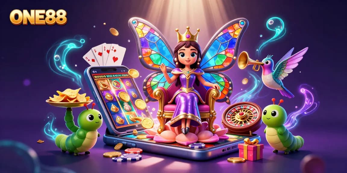 Experience thrilling gameplay at ONE88 with vibrant characters and casino elements in action.
