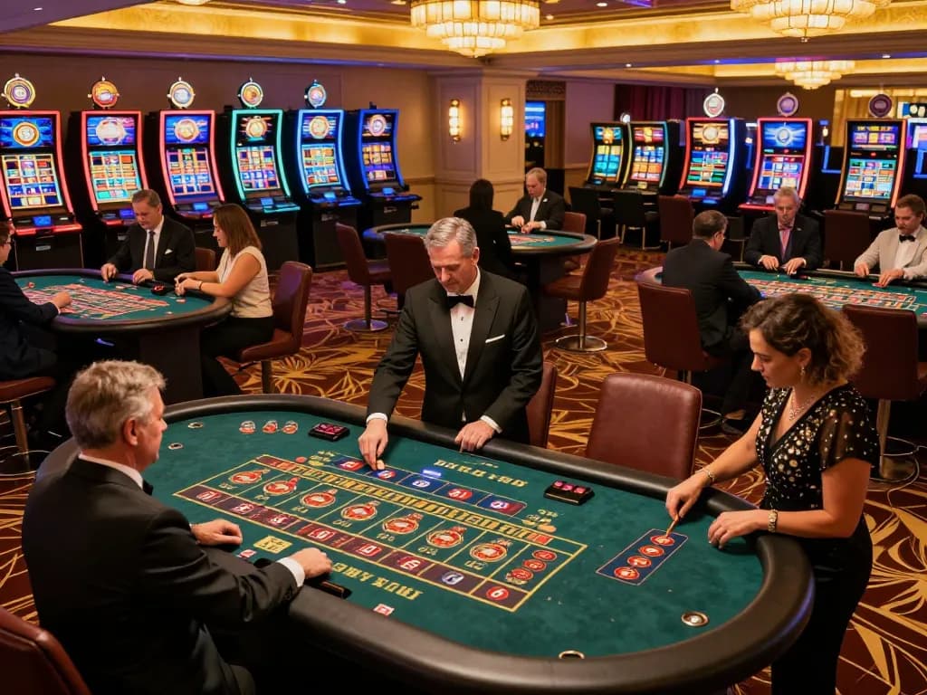 Engaged players enjoying the tx88 roulette tables in a vibrant casino setting