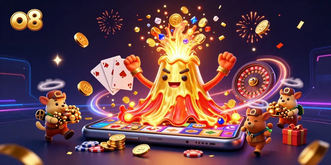 Engage with o8’s exciting 3D casino adventure featuring treasure and vibrant gaming elements.