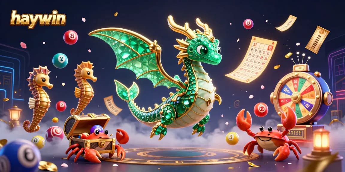 Experience thrilling gameplay at Haywin with flamboyant dragons and vibrant casino elements.
