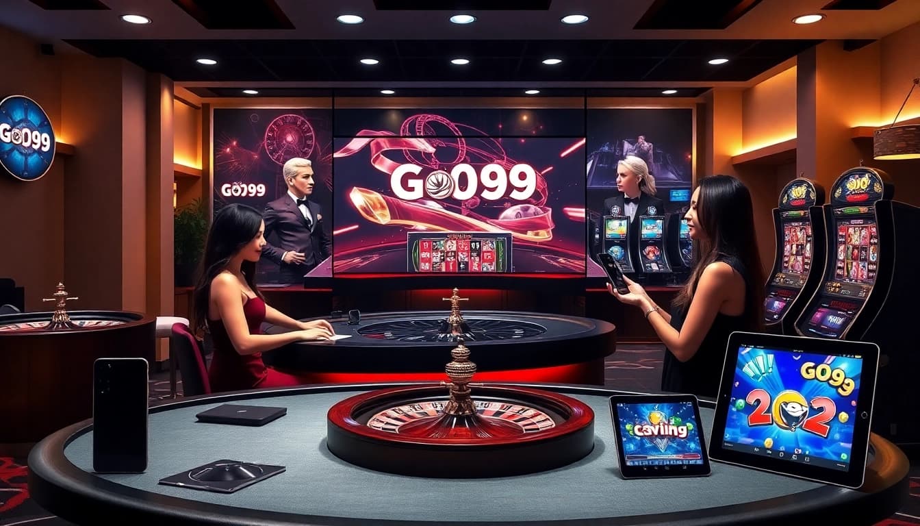 Exciting live casino experience at nhà cái go99 with vibrant gaming elements.