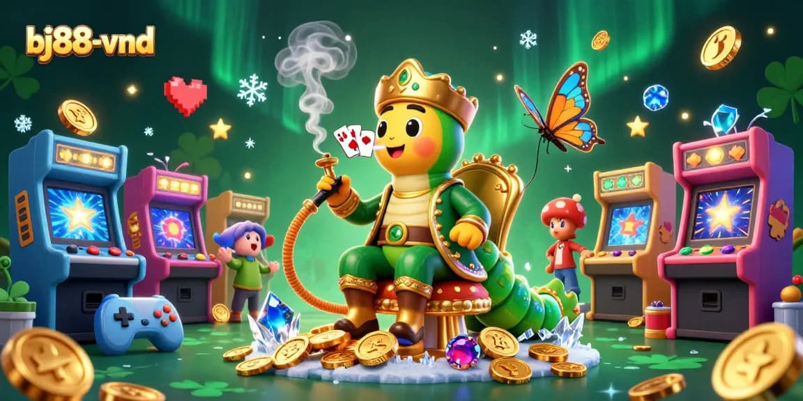 Engage in exciting gameplay at bj88-vnd with vibrant characters celebrating the casino atmosphere.