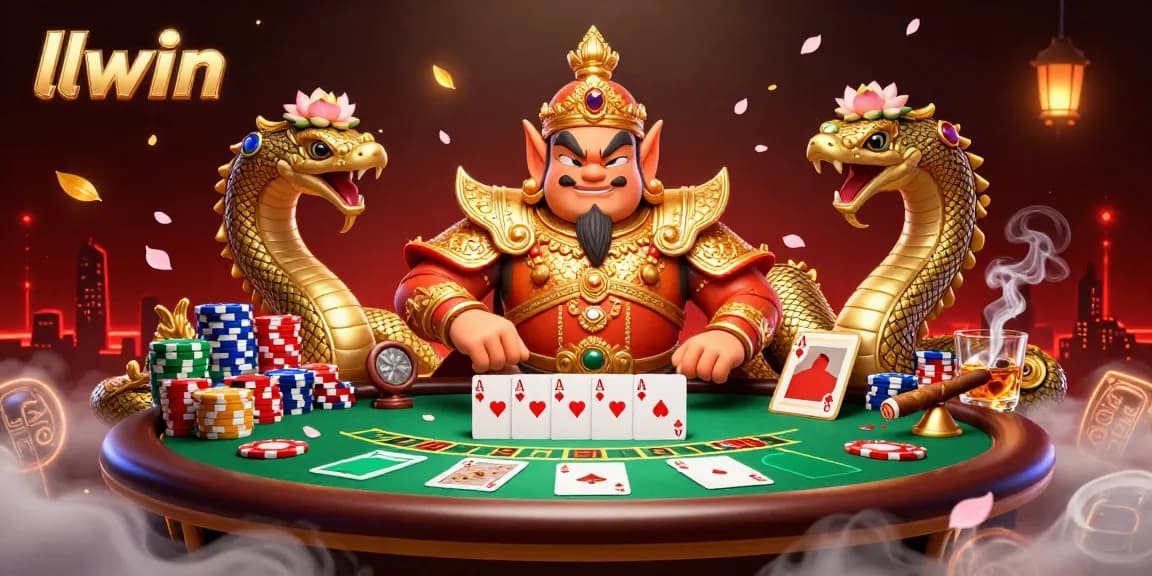 Experience thrilling games with llwin, featuring vibrant poker elements in a dazzling digital casino setting.