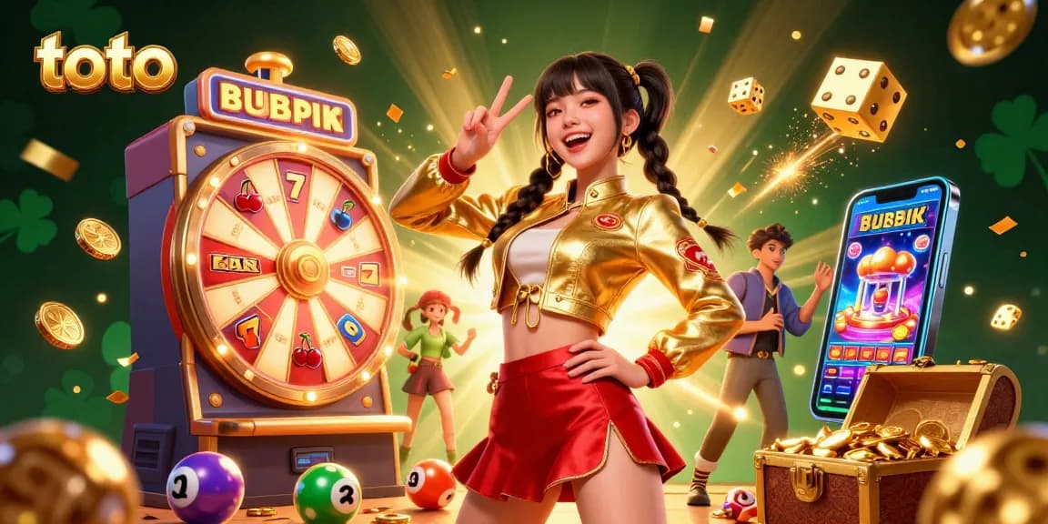 Play exciting casino games and grab winnings with the vibrant toto-themed 3D illustration.
