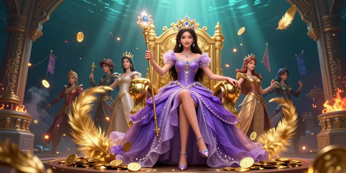 Experience v788's thrilling gaming with a regal theme and dazzling prize visuals.