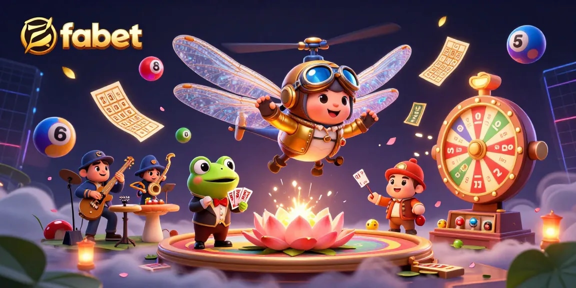 Experience fabet with a dynamic cartoon scene of gaming action featuring vibrant characters and elements.
