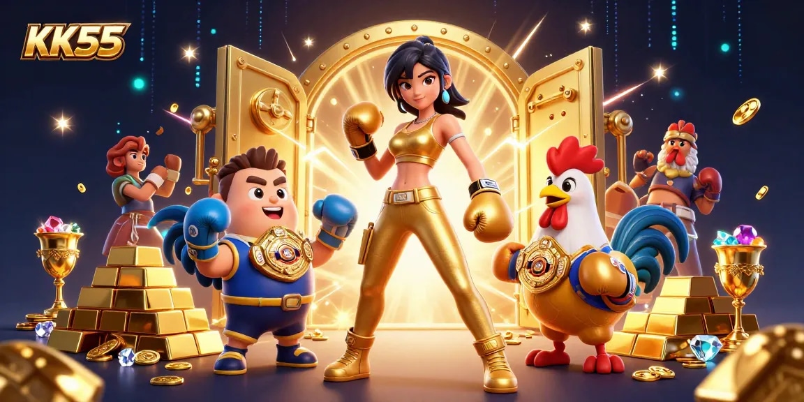 Engage with exciting games at KK55, where vibrant casino elements shine with riches and energy.