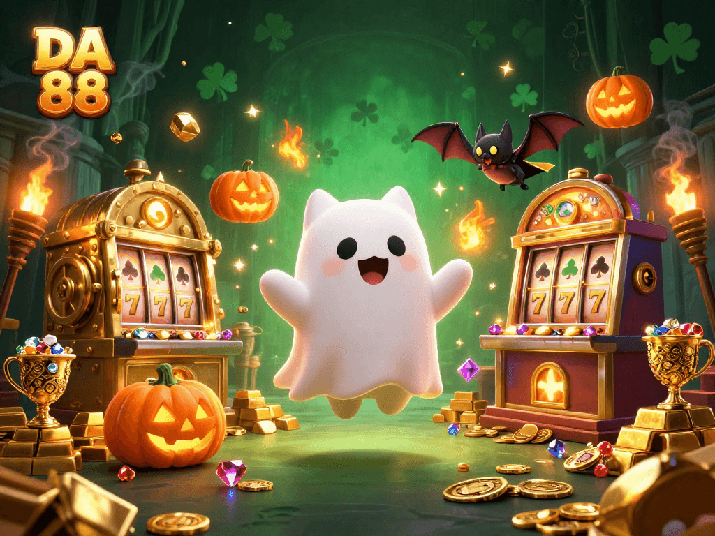 Engage with DA 88's colorful haunted casino adventure with ghostly characters and treasures.