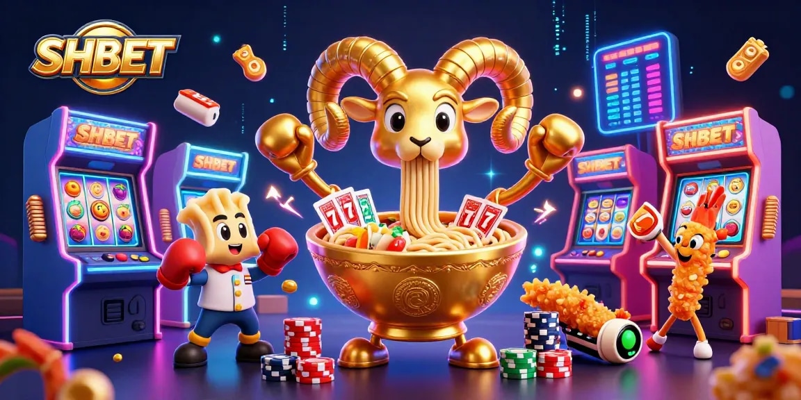 Experience the excitement of SHBET's vibrant gaming scene with colorful characters and engaging elements.