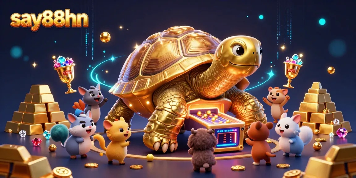 Join the fun with say88hn as tiny golden balls score in a dynamic casino scene.