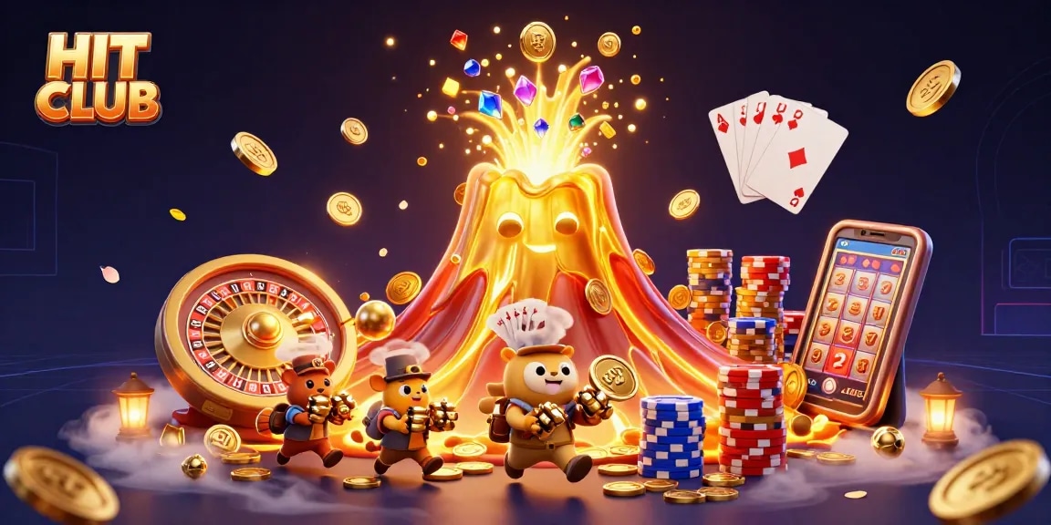 Experience the excitement at HIT CLUB with dynamic slot games, roulette, and poker elements