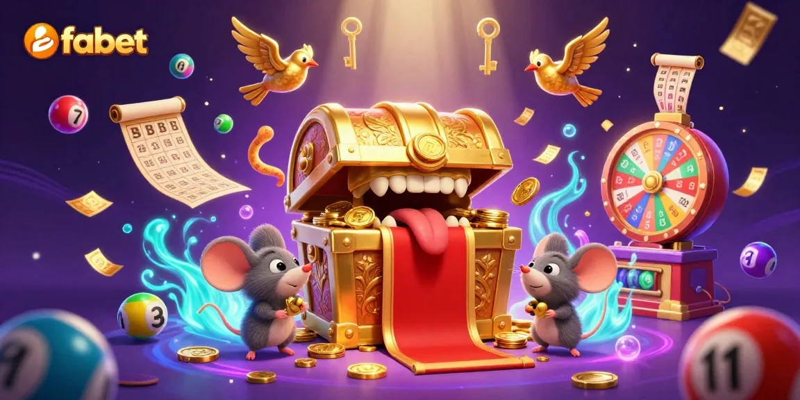 Experience fabet's alluring treasures in a vibrant 3D casino illustration showcasing exciting gaming elements.