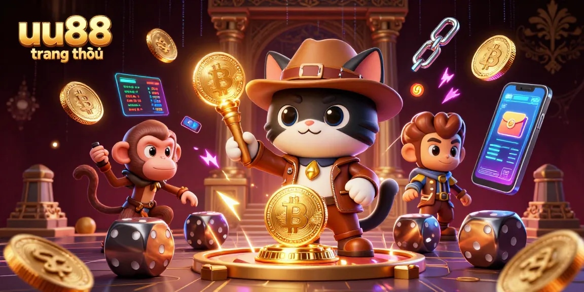 Engage with the thrilling world of uu88 trang chủ, unveiling treasures of online gaming in a captivating temple scene.
