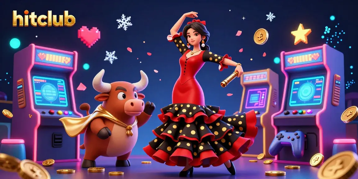 Experience thrilling gaming at hitclub with a vibrant scene of immersive 3D characters and arcade-style elements.