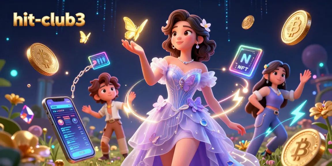 Experience hit-club3 with a stunning casino scene featuring a stylish Asian woman and crypto elements.