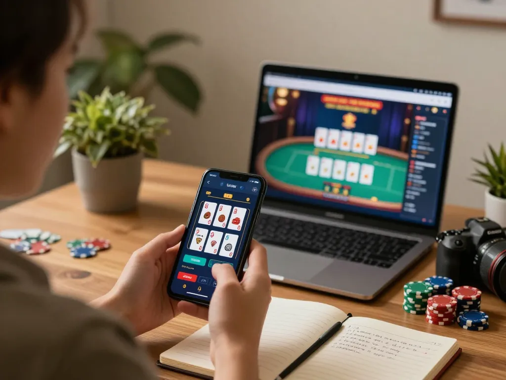 Engaging in strategic gameplay on ae888a mobile casino app, enjoying dynamic poker action from home.