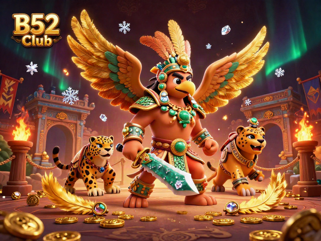 Experience the thrill of B52 Club with a vibrant 3D casino scene showcasing dynamic gaming action.