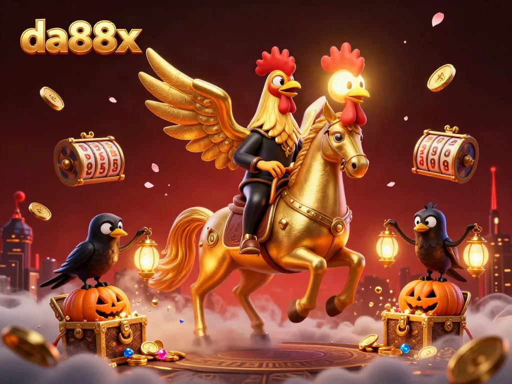 Experience the thrill of gaming with da88x, featuring vibrant casino elements and dynamic characters.