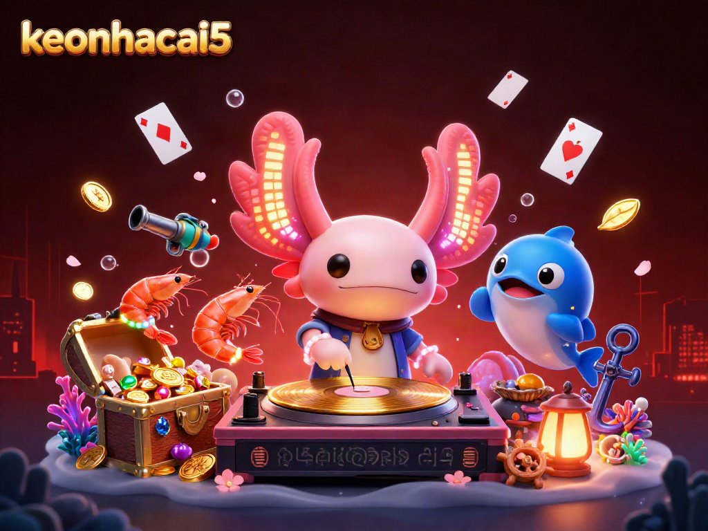 Experience dynamic underwater gaming with keonhacai5 featuring vibrant characters and treasure.