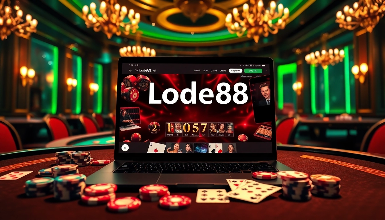 Experience thrilling gameplay at https://lode88.network/ with players placing bets at casino tables.