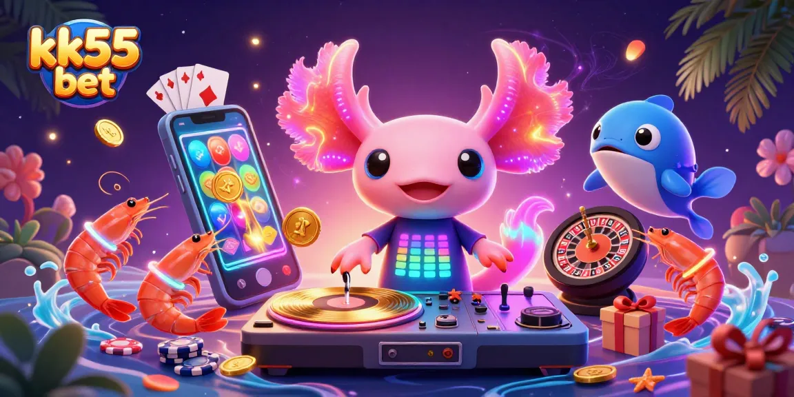 Engage in thrilling gameplay with kk55 bet featuring vibrant characters and casino elements.