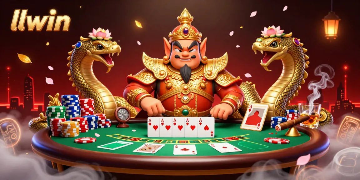 Experience thrilling games with llwin, featuring vibrant poker elements in a dazzling digital casino setting.